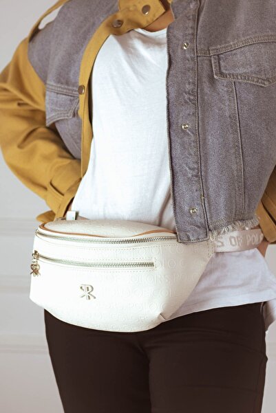 Polo Of Colors Kadın Krem Bel Çantası Vucut Çantası
