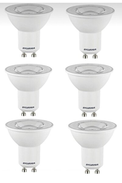 Sylvania 6 Adet 4.2w Gu10 Led Ampul Çanak Ampul Günışığı 3000 Kelvin.