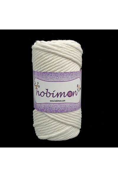 hobimon 3 mm Αναζήτηση Βαμβακερό Μακραμέ 250 Γρ. - Κρέμα Σαρωμένο Μακραμέ