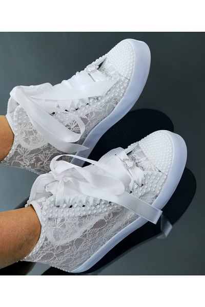 Ayakkabı Tutkusu Stilo ® Pantofi de mireasa plati Extrem de comozi si eleganti Dantela Panglica de satin Pantofi de mireasa