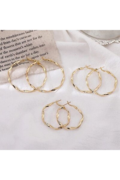 AKCstore Burgu Gold Küpe