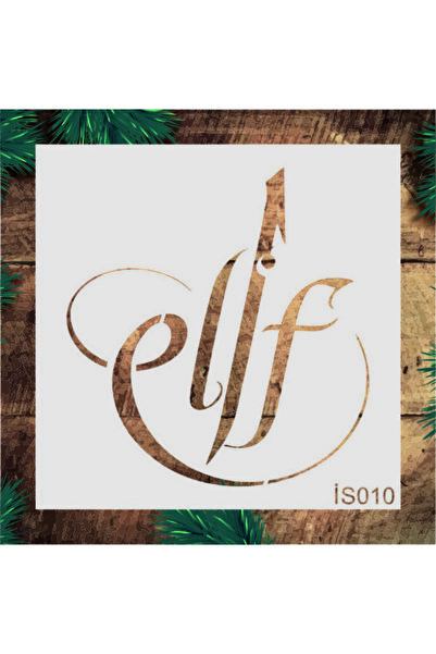 STENCİLTASARIM Stencil Tasarım Is010 Elif Boyama Şablonu - Dekoratif Duvar Ve...