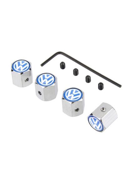 GARDENAUTO Valve Cover for Volkswagen Polo Classic 1999-2001 Blue with Logo Chrome Color Allyan Anti-Theft Safe