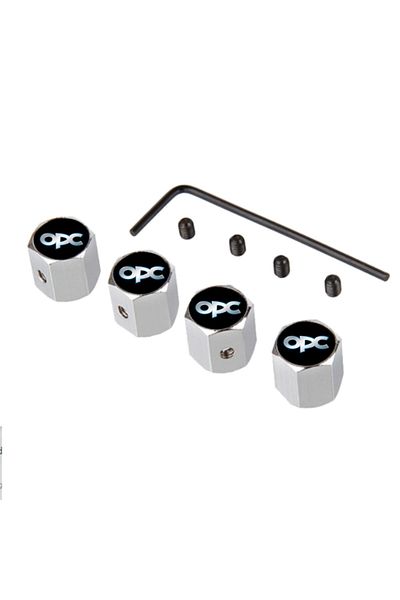 GARDENAUTO Chrome Color Lock Metal Valve Cap with Opel Omega Opc Logo