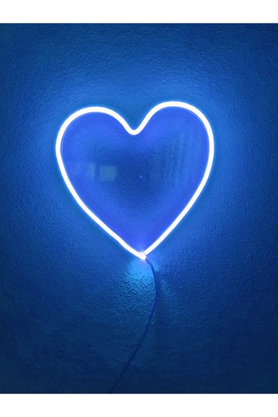 dekoraven Heart Neon Shapes Sign Neon Led Decorative Wall Lighting Neon Graffiti