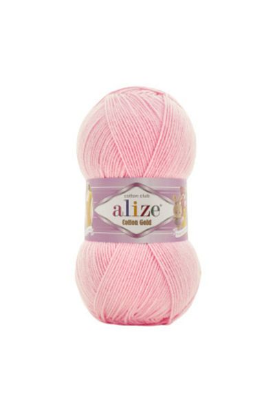 Alize (5 Τεμάχια) Βαμβακερό Χρυσό Amigurumi Πλεκτό Νήμα 518/baby Pink
