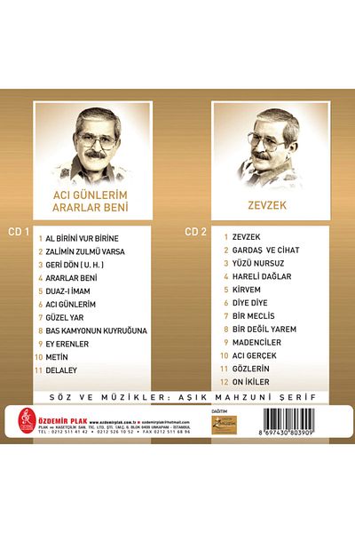 Gereksiz Şeyler Mahzuni Şerif My Bitter Days Zevlek 2 Box Cd