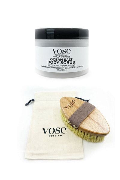 Vose Anti-Cellulite Body Scrub + Vegan Cellulite Brush (Cactus Hair)