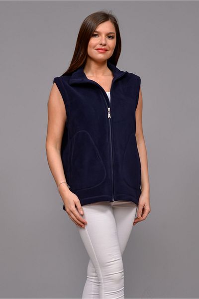 TUSSE Navy Fleece Zippered Vest