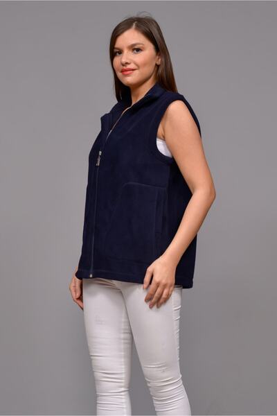 TUSSE Navy Fleece Zippered Vest