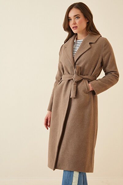 Happiness İstanbul Coat - Brown - Double-breasted