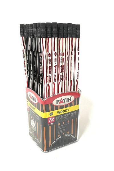 Fatih Black Lata Eraser Woddy Pencil 72 Pieces (1 Pack)