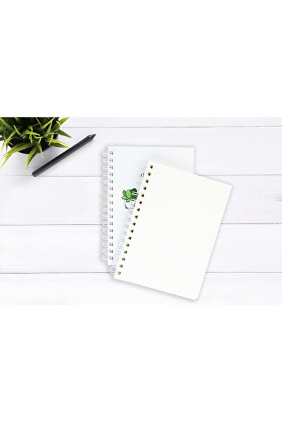 Fark Tanıtım Caiet cu spirală fără linii cu model de cactus