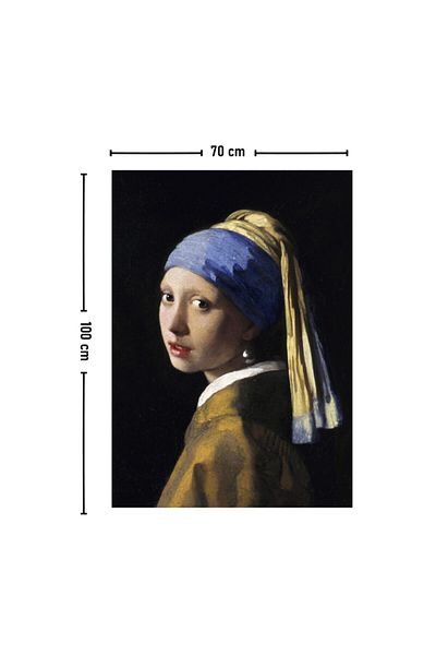 Vagonik Момиче с перлена обица, гоблен за стена от Йоханес Вермеер, 140x100 см - 70x100 см