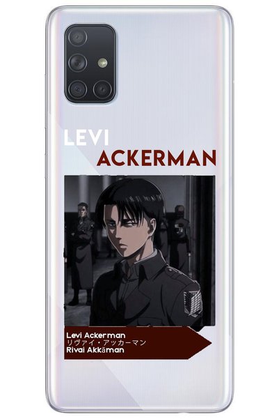 WANNA PROTECT حافظة هاتف سامسونج A71 Attack On Titan Levi من السيليكون الشفاف