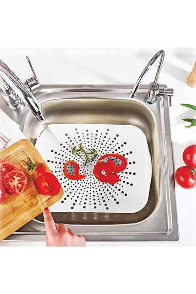 ekalemun Cutting Board with Strainer Mixed Color