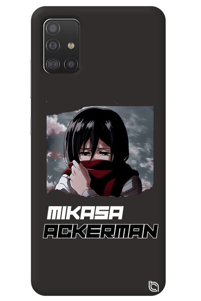 WANNA PROTECT Samsung A71 Black Premium Velvet Inside Attack on Titan Mikasa ...