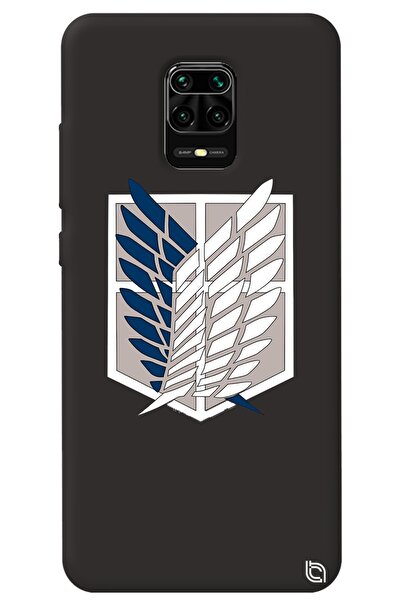 WANNA PROTECT Xiaomi Redmi Note 9 Pro Siyah Premium Içi Kadife Attack On Tita...