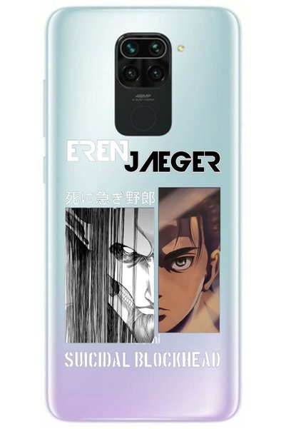 WANNA PROTECT حافظة هاتف Xiaomi Redmi Note 9 Attack On Titan Eren من السيليكو...