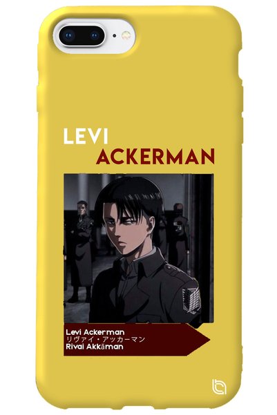 WANNA PROTECT iPhone 8 Plus Yellow Premium Velvet Inside Attack on Titan Levi...