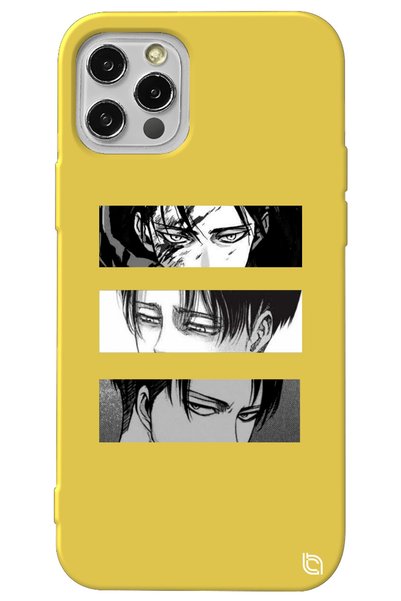 WANNA PROTECT iPhone 13 Pro Yellow Premium Velvet Attack on Titan Patterned S...