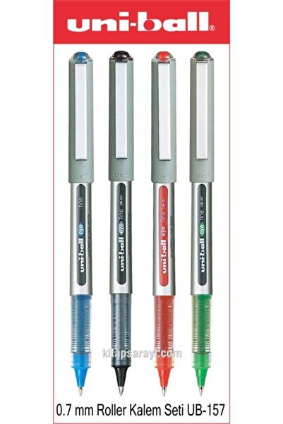 UNİ-BALL Uniball Eye Fine 0.7 mm Roller Kalem Seti 4 Adet Ub-157