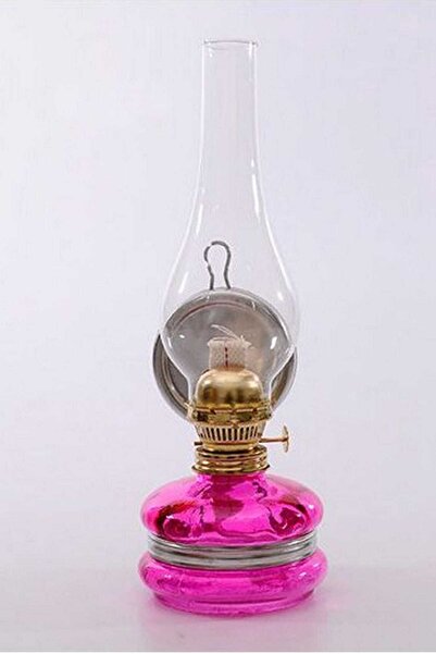 Genel Markalar Pembe Ve Şeffaf Büyük Gaz Lambası & Yedek Gaz Lambası Üst Camı