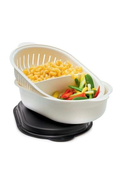 Tupperware Multi-Uncle Storage Container with Oval Serving Strainer