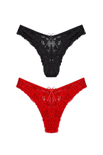 Zena 2-Piece Full Lace Brazilian Women's Panties