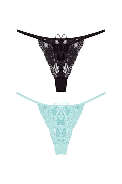 Zena 2-Piece Lace Thong Women's Panties