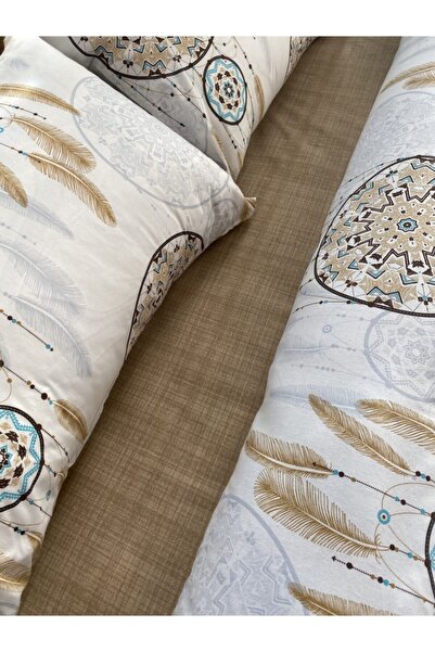 Alla Turca Single Duvet Cover Set Dream Catcher Black Brown - Flat Sheet