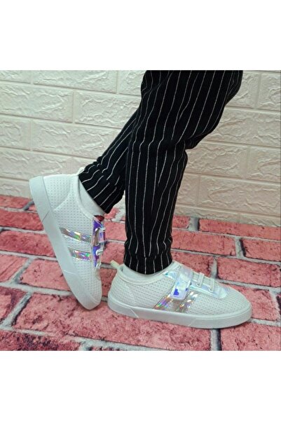 GEZER 3045-3046 Beyaz Renk Kız Çocuk Sneaker Spor Ayakkabı