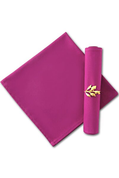 Bc Home 6'lı Fuşya Kumaş Sofra Peçetesi Yılbaşı ( 6 Adet 40 X 40 Cm)
