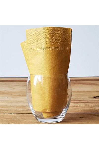 Roll-Up منديل ذهبي 33x33 سم - 20 قطعة