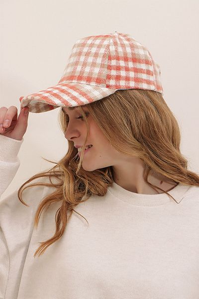 Trend Alaçatı Stili Cap - Orange - Casual