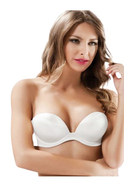 Le Jardin 7036 Strapless Size 2 Large Showing Bra