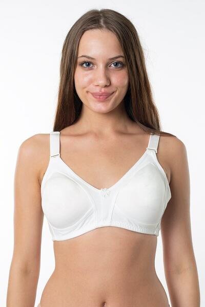 Doğan حمالة صدر قطنية بيضاء اللون للنساء