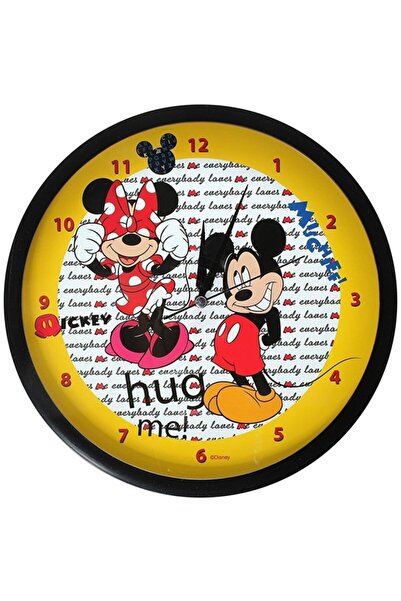 YKC Mickey Minnie Mouse Çocuk Odası Duvar Saati-lisanslı
