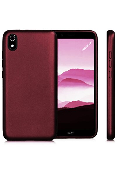 Molly Xiaomi Redmi 7a Uyumlu Kırmızı Erik Mat Silikon Kılıf
