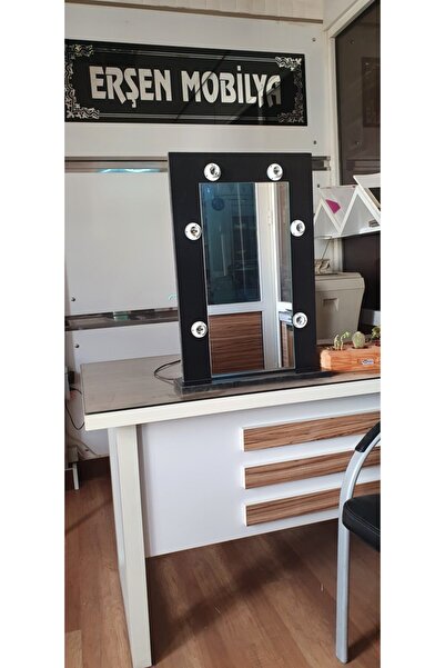 Erşen Design Erşen Desıgn Işıklı Makyaj Aynası 40 X 60 Siyah