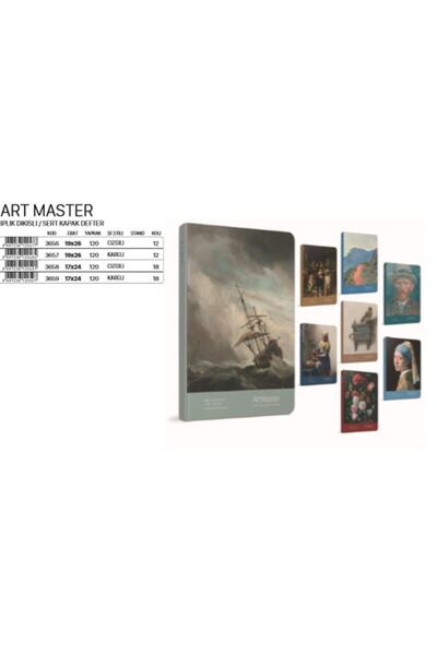 Gıpta Art Master Cusătură cu ață Copertă rigidă 17x24 Caiet cu carouri de 120 de coli