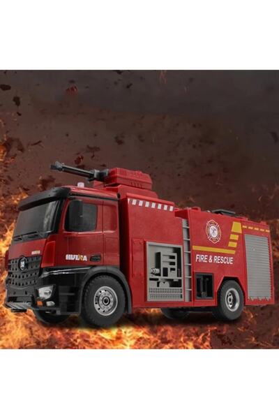 Huina 1/14 62cm Rc Model Uzaktan Kumandalı Yangın Söndürme Itfaiye Kamyonu 22...