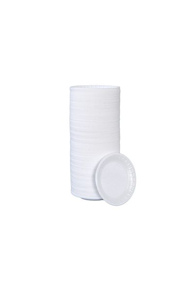 İNTERKAN Disposable Foam Plate 19cm X 100 Pieces