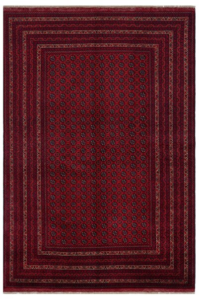 Naar Halı Afgan Hoca Roshnai 180786 200x288 Kırmızı El Dokuma Halı ~ 5.76 M2