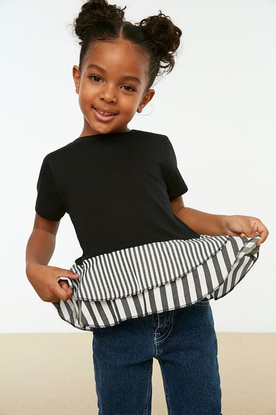 TRENDYOLKIDS Bluse - Schwarz - Regular Fit