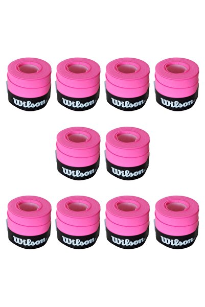 Wilson Comfort Bowl O'grips 10 Adet Grip, Tenis Raketi Gribi Pembe