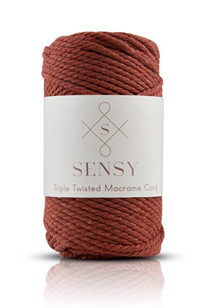 SENSY Premium 3 Twist Macrame Rope 3mm Three Twist Σχοινί Σχοινί Σετ 3 τεμαχίων Nefti Green-ecru-tile