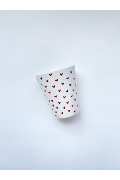 Love is Home Red Lovely Porselen Kulpsuz Mug-300 Cc
