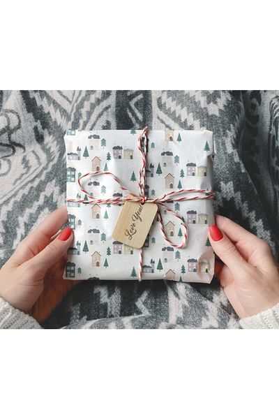 HRS 50 X 70 Cm Winter Home New Year Christmas Gift Wrapping Packaging Paper (6 Pack)