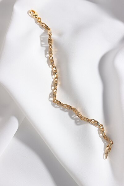 Süspüs Accessories سوار سلسلة مقاوم للتشوه بلون ذهبي